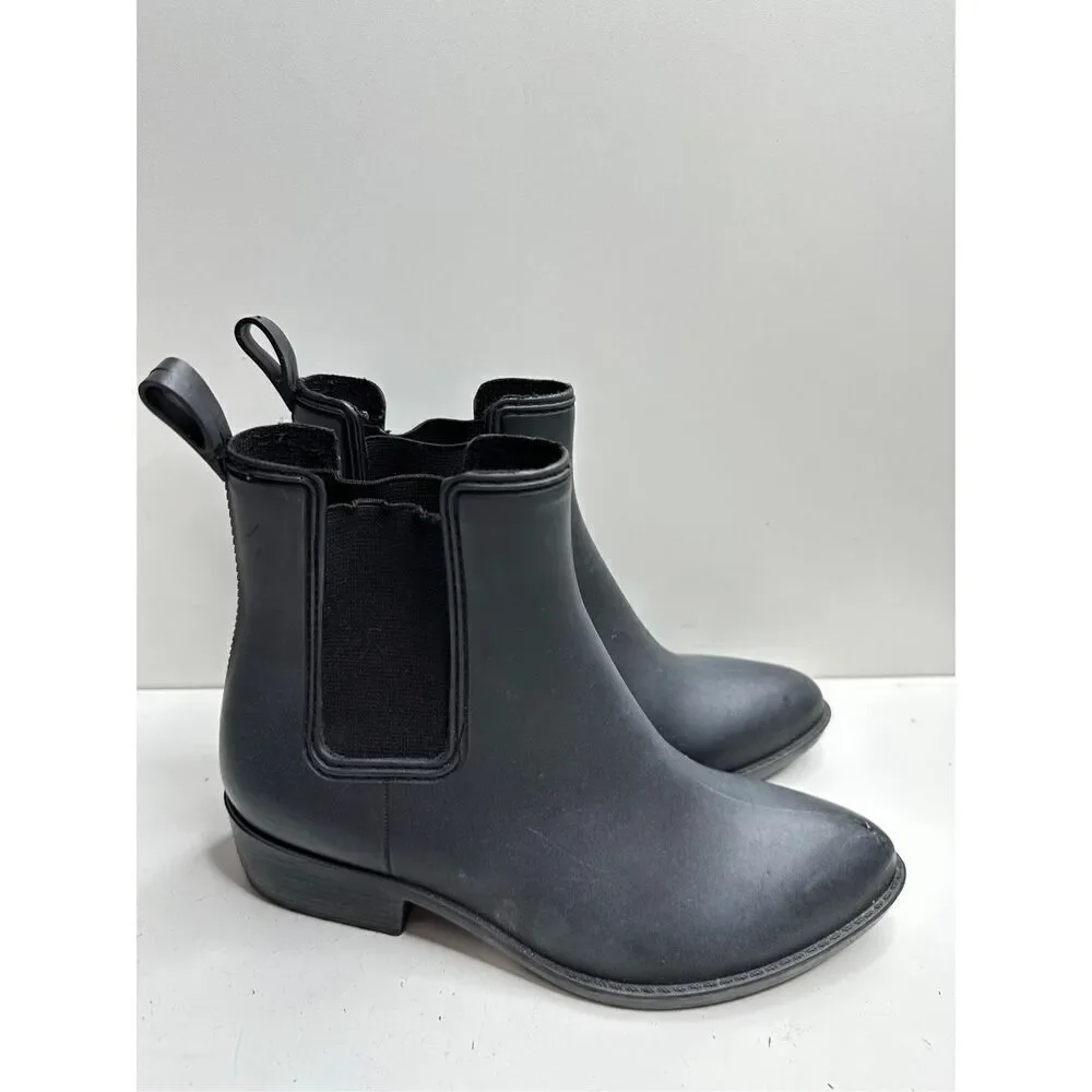 Jeffrey Campbell Boots Women 6 Havana Matte Black Waterproof Pointed Toe Booties